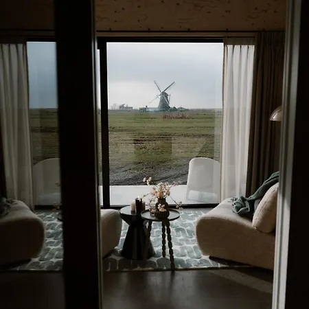 Polderlodge De Ontmoeting Деревянный коттедж Goudriaan