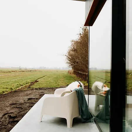Polderlodge De Ontmoeting Деревянный коттедж Goudriaan